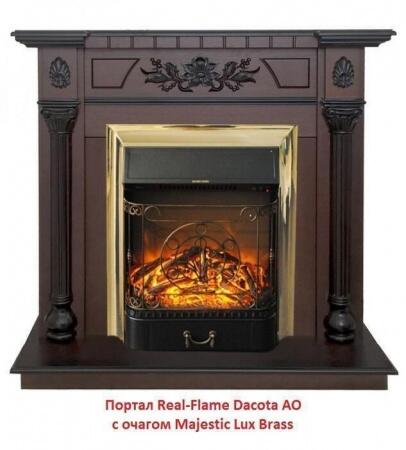 Электрокамин (очаг+портал) Real-Flame Dacota STD/EUG AO с очагами Fobos s Lux BL/BR, Majestic s Lux 