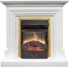 Каминокомплект Bradford - Белый с очагом Majestic FX M Brass (Royal Flame)
