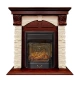 Каминокомплект Dublin (Разборный) - Орех каньон / Сланец  с очагом Majestic FX M Black RC (Royal Flame)