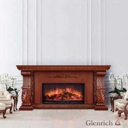 Электрокамин (очаг+портал) Glenrich Сенатор (Premier S86) Мокко