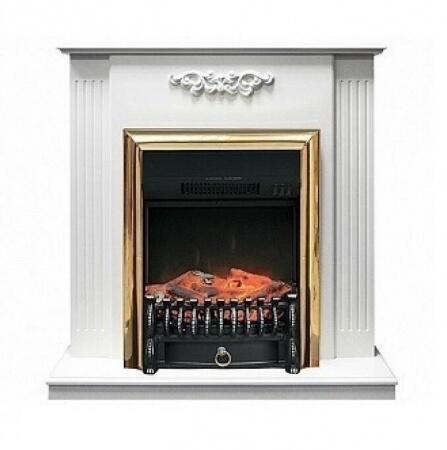 Электрокамин (очаг) со звуком для дачи Royal Flame Fobos FX M Brass/Black