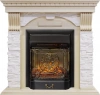 Каминокомплект Dublin - Слоновая кость с патиной / Сланец крем с очагом Majestic FX M Black RC (Royal Flame)