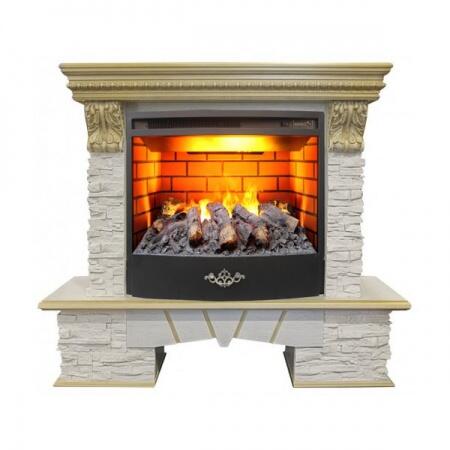Электрокамин (очаг+портал) Real-Flame Rockland Lux 25/25,5 WT 3D Firestar 25,5