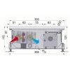 Внутрипольный конвектор длиной 1,1 м - 1,5 м Minib COIL-KO 1250