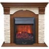 Современный камин для загородного дома Real-Flame Dublin LUX STD/EUG AO с очагом Fobos s Lux BL/BR, 