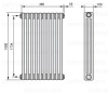 Стальной трубчатый радиатор 2-колончатый Zehnder 2180/6 TL