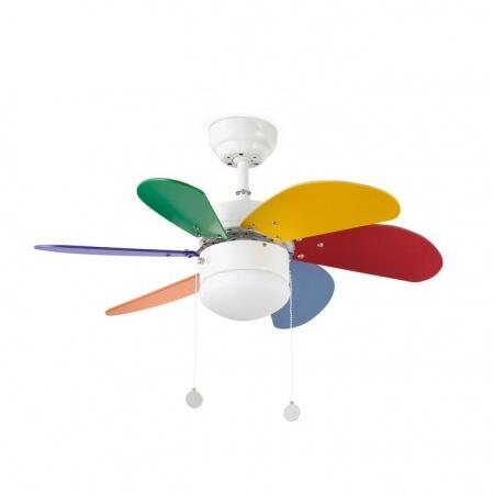 Вентилятор с подсветкой Faro PALAO MULTI COLOR