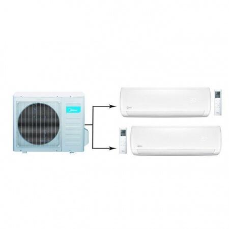Мульти сплит система на 2 комнаты Midea M2OF-18HFN1-Q/MSMBAU-09HRFN1-Q(BW)*2шт