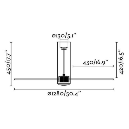 Вентилятор без подсветки Faro Tube Fan Transparent