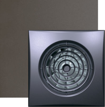 Вытяжка для ванной диаметр 100 мм ERA AURA 4C dark gray metal