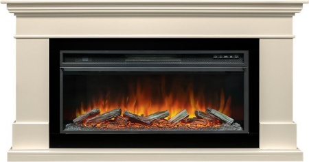 Каминокомплект California  - Слоновая кость (Высота 860) с очагом Vision 42 LOG LED