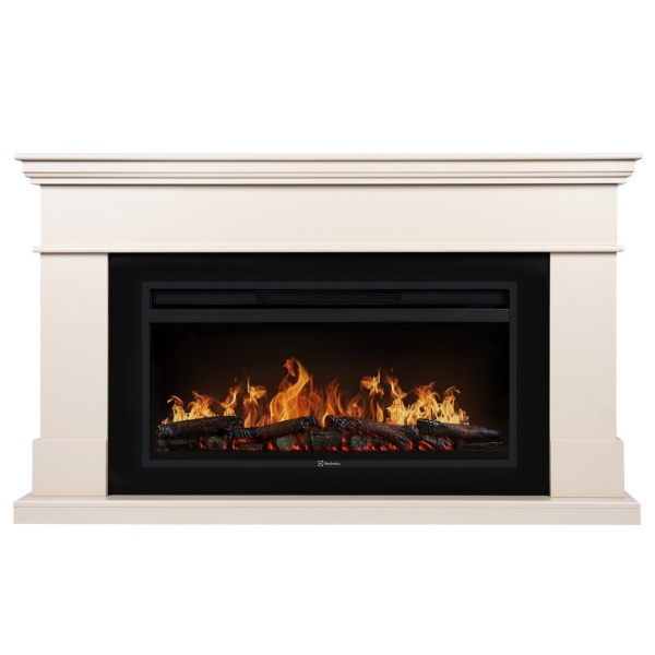 Каминокомплект: Очаг Electrolux EFP/P-4220LS, портал California 42/40/36, молочный