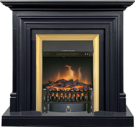 Каминокомплект Bradford - Серый графит с очагом Fobos FX Brass