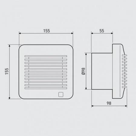 Вытяжка для ванной диаметр 100 мм Soler & Palau EDM 100 VM *230V 50*