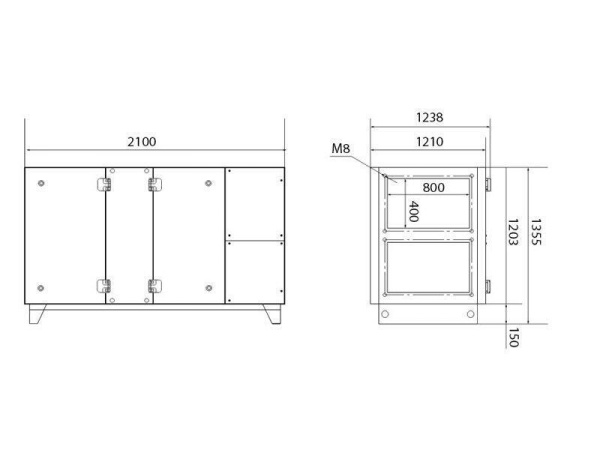 Приточно-вытяжная вентиляционная установка Dimmax Skyron RG 50E-22,5