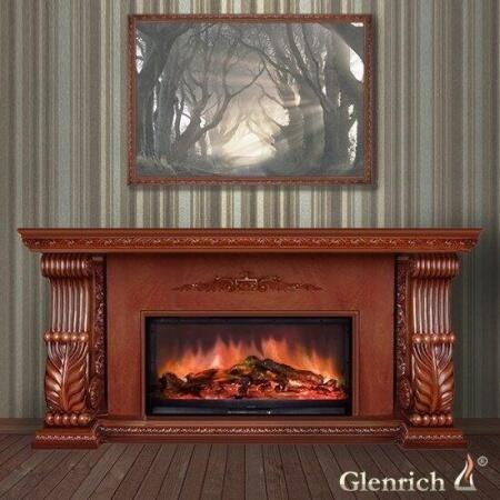 Электрокамин (очаг+портал) Glenrich Сенатор (Premier S86) Мокко