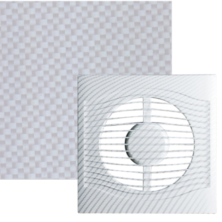 Вытяжка для ванной диаметр 125 мм ERA SLIM 5C white carbon