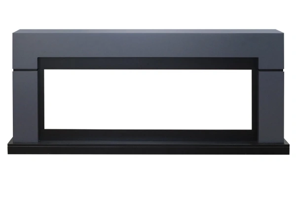 Каминокомплект Lindos Graphite Grey (линейный) с очагом Vision 60 LOG LED (Royal Flame)