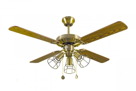 Люстра-вентилятор Faro Yakarta Old Gold 3L 33711-11