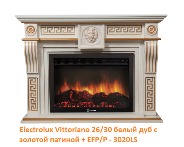 Деревянный портал Electrolux Vittoriano 26/30 Беленый дуб с золотой патиной