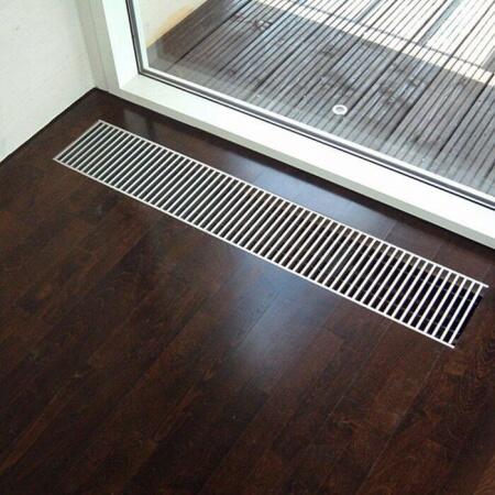 Внутрипольный конвектор длиной 1,6 м - 2 м КЗТО Бриз 300x120x2000