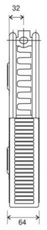 Стальной панельный радиатор Тип 21 Kermi FKO 12 400x3000