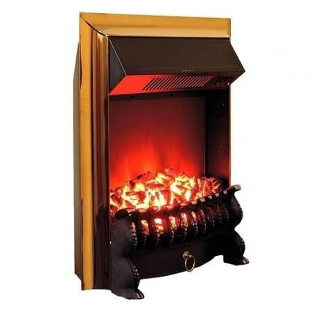 Очаг электрокамина Real-Flame Fobos Lux Brass