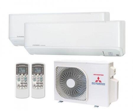 Мульти сплит система на 2 комнаты Mitsubishi Heavy SCM40ZS-S/SKM20ZSP-S*2шт