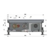 Внутрипольный конвектор длиной 30 см - 1 м Minib COIL-TO85 900