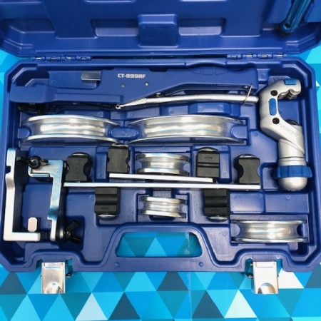 Трубогиб CT-999 RF (Арбалетного типа с реверсом (3/8, 1/2, 5/8, 3/4, 7/8)+ труборез + ример