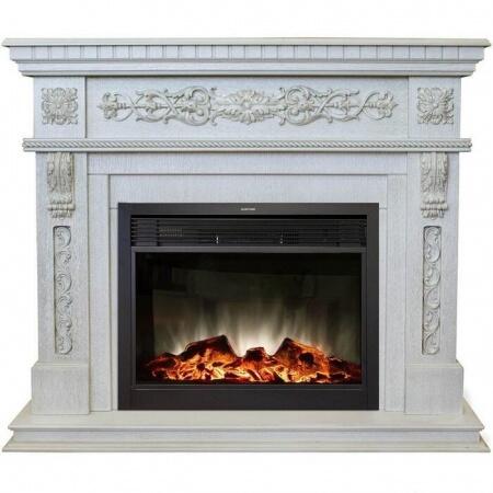 Электрокамин (очаг+портал) Real-Flame Estella 25,5/26 WT с очагом Moonblaze Lux Bl/Br