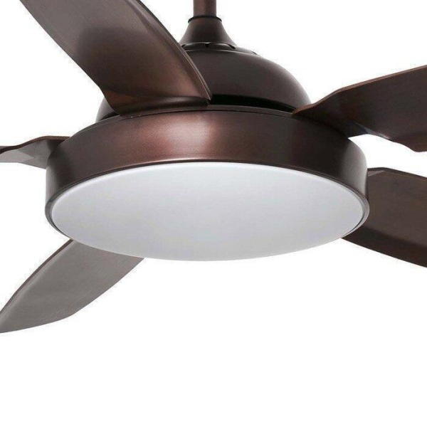 Вентилятор с подсветкой Faro Leyte Brown