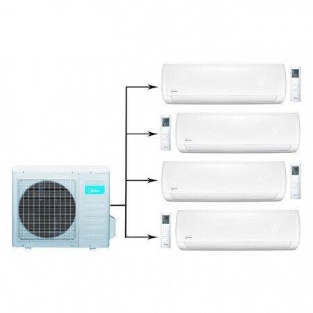 Мульти сплит система на 4 комнаты Midea M4OB-36HFN1-Q/MSMBAU-09HRFN1-Q(BW)*4шт