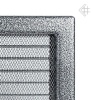 Вентиляционная решетка для камина Kratki 22х37 черная/хром пористая с жалюзи 22/37CSX