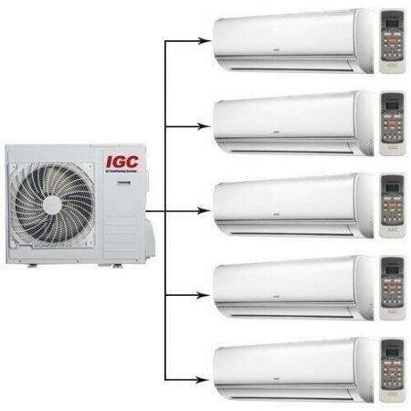 Внешний блок мульти сплит-системы на 5 комнат IGC RAM5-M42UNH/RAK-M09NH*5шт