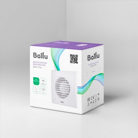 Вентилятор вытяжной Ballu BAF-FW 100 N с антимоскитной сеткой