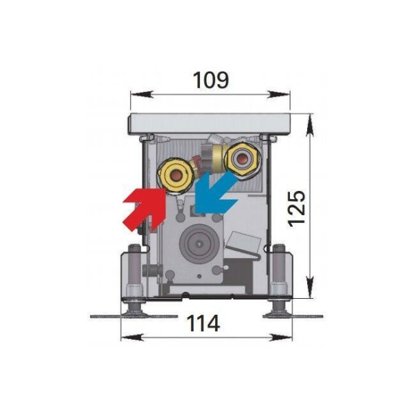 Внутрипольный конвектор длиной 2,1 м - 3 м Minib COIL-KT0 2750