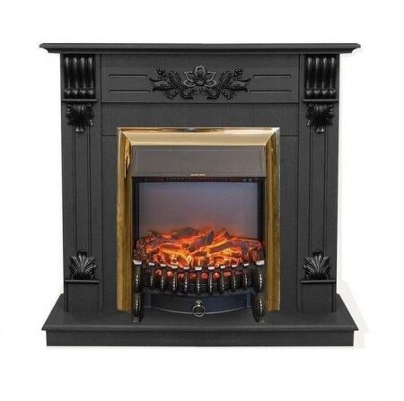 Очаг электрокамина Real-Flame Fobos Lux Brass