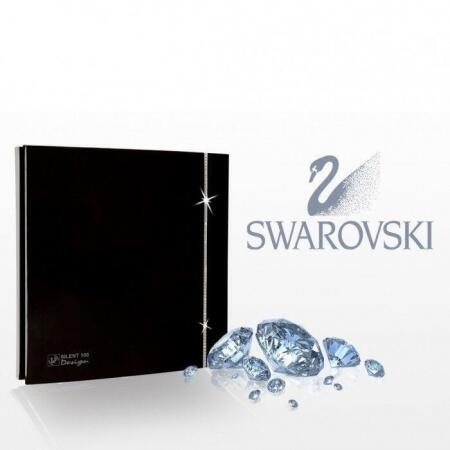 Вытяжка для ванной диаметр 100 мм Soler & Palau SILENT-100 CZ BLACK SWAROVSKI DESIGN (230V 50)