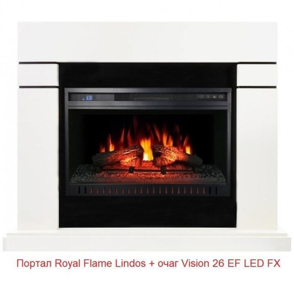 Деревянный портал Royal Flame Lindos под очаг Vision 26 EF LED FX