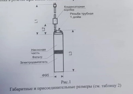 Насос погруж. скважинный Промэлектро (Водолей) БЦПЭУ 0.32-25У