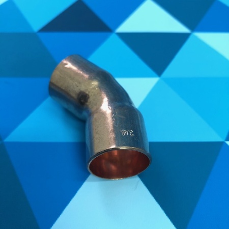 Угол медный 45гр. 3/4"   (19мм.) пайка