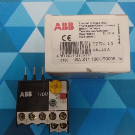 ABB Тепловое реле T7 DU 1.0 (0,6 ...1,0 A)  для контакторов типа B6, B7 (1SAZ111301R0005)