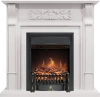 Каминокомплект Venice - Фактурный белый с очагом Fobos FX Black (Royal Flame)
