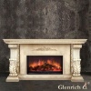 Электрокамин (очаг+портал) Glenrich Сенатор (Premier S86) Светлый мрамор