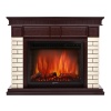 Портал Firelight Bricks 25 камень бежевый, шпон темный дуб