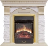 Каминокомплект Dublin - Слоновая кость с патиной / Сланец крем с очагом Majestic FX M Brass (Royal Flame)