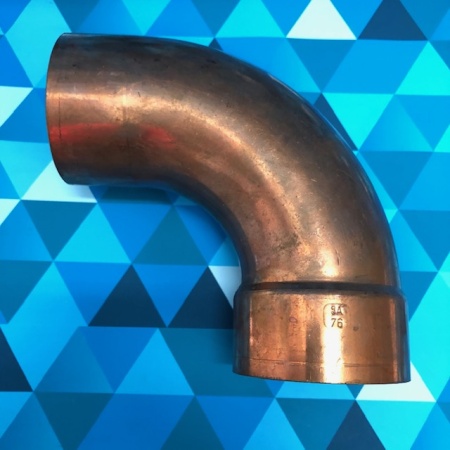 Угол медный 90гр. 3" (76мм.) пайка