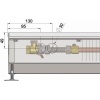 Внутрипольный конвектор длиной 2,1 м - 3 м Minib COIL-PMW125 2750