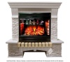 Каменный камин (портал+очаг) InterFlame Exter / Экстер Сланец с очагом Panoramic 06-25Led F/X Panora